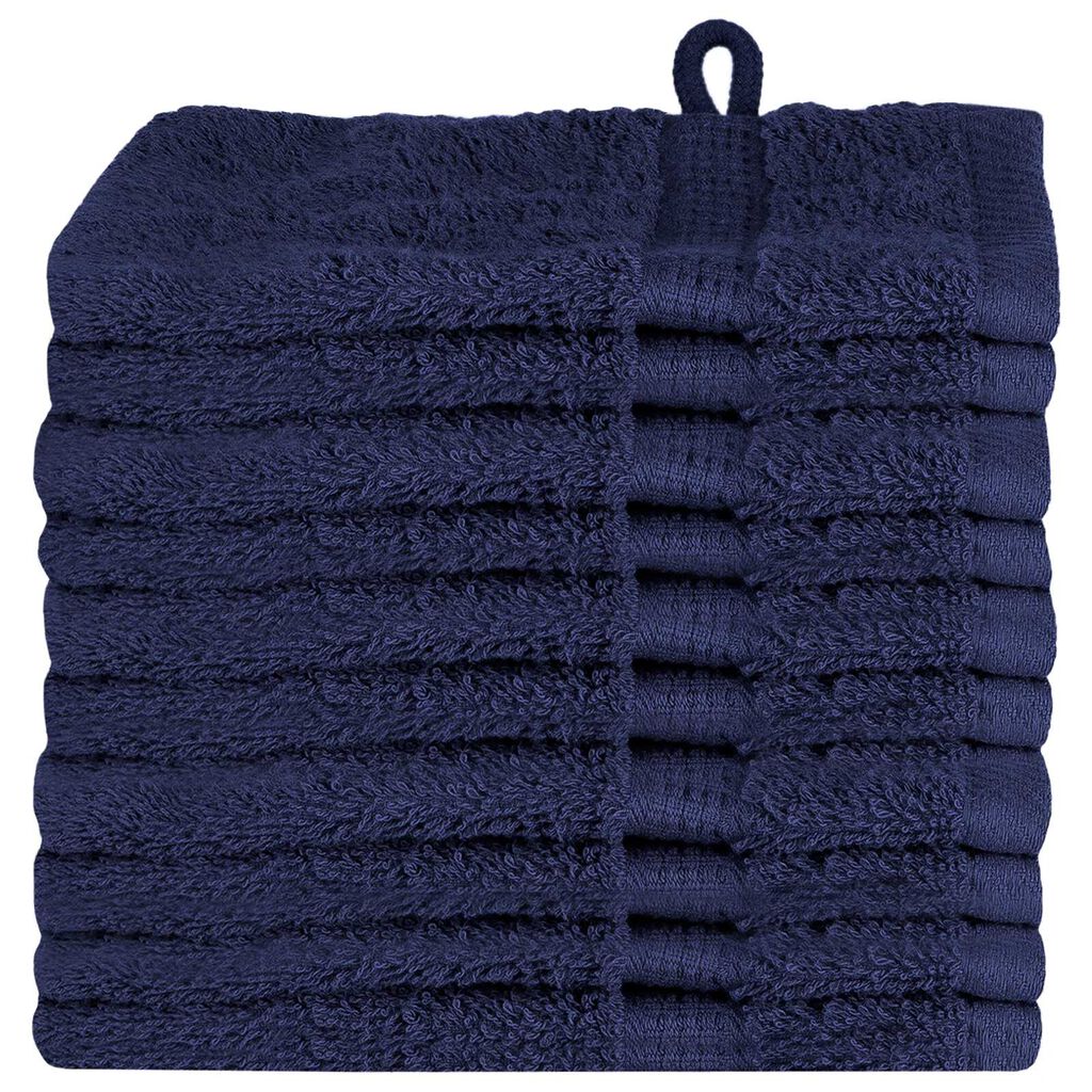vidaXL Πετσέτες 10 pcs Ναυτικό μπλε 15 x 21 cm Βαμβάκι