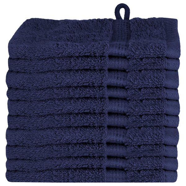 vidaXL Πετσέτες 10 pcs Ναυτικό μπλε 15 x 21 cm Βαμβάκι