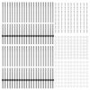 vidaXL Πό posts φράχτη 88 pcs Γκρι 140 cm Ατσάλι