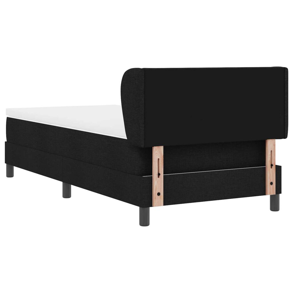 vidaXL Κρεβάτι box spring με στρώμα Μαύρο 100 x 200 cm ύφασμα