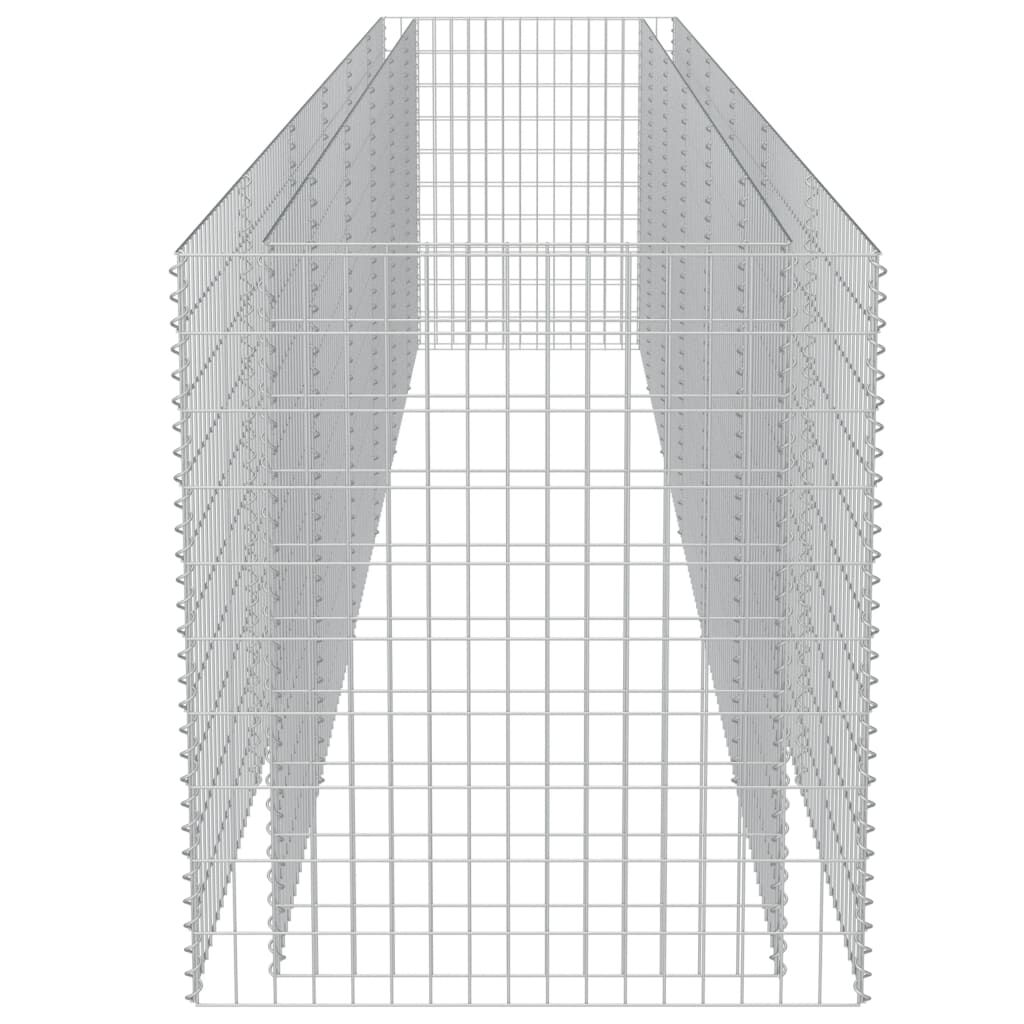 vidaXL Συρματοκιβώτιο-Γλάστρα Υπερυψωμένη 540x90x100 εκ. Γαλβ. Χάλυβας