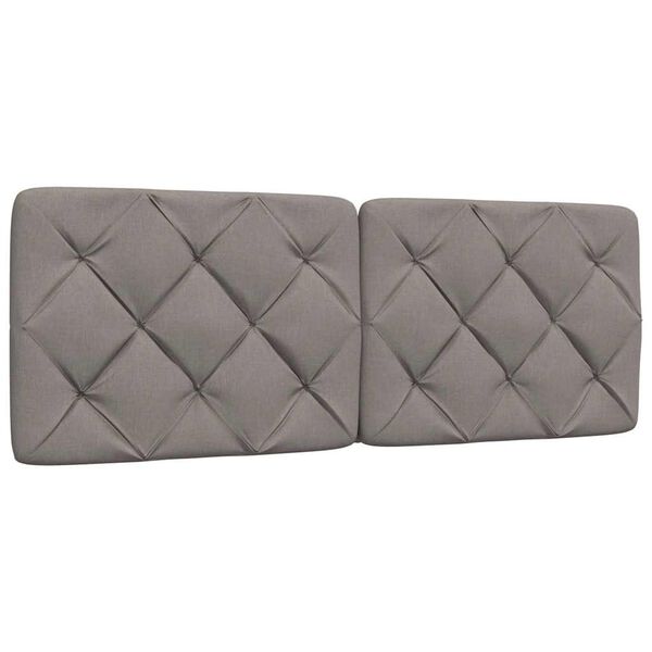 vidaXL Κρεβάτι Taupe 140x190 εκ. Υφασμάτινο