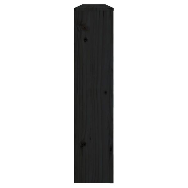 vidaXL Κάλυμμα Καλοριφέρ Μαύρο 153x19x84 εκ. από Μασίφ Ξύλο Πεύκου