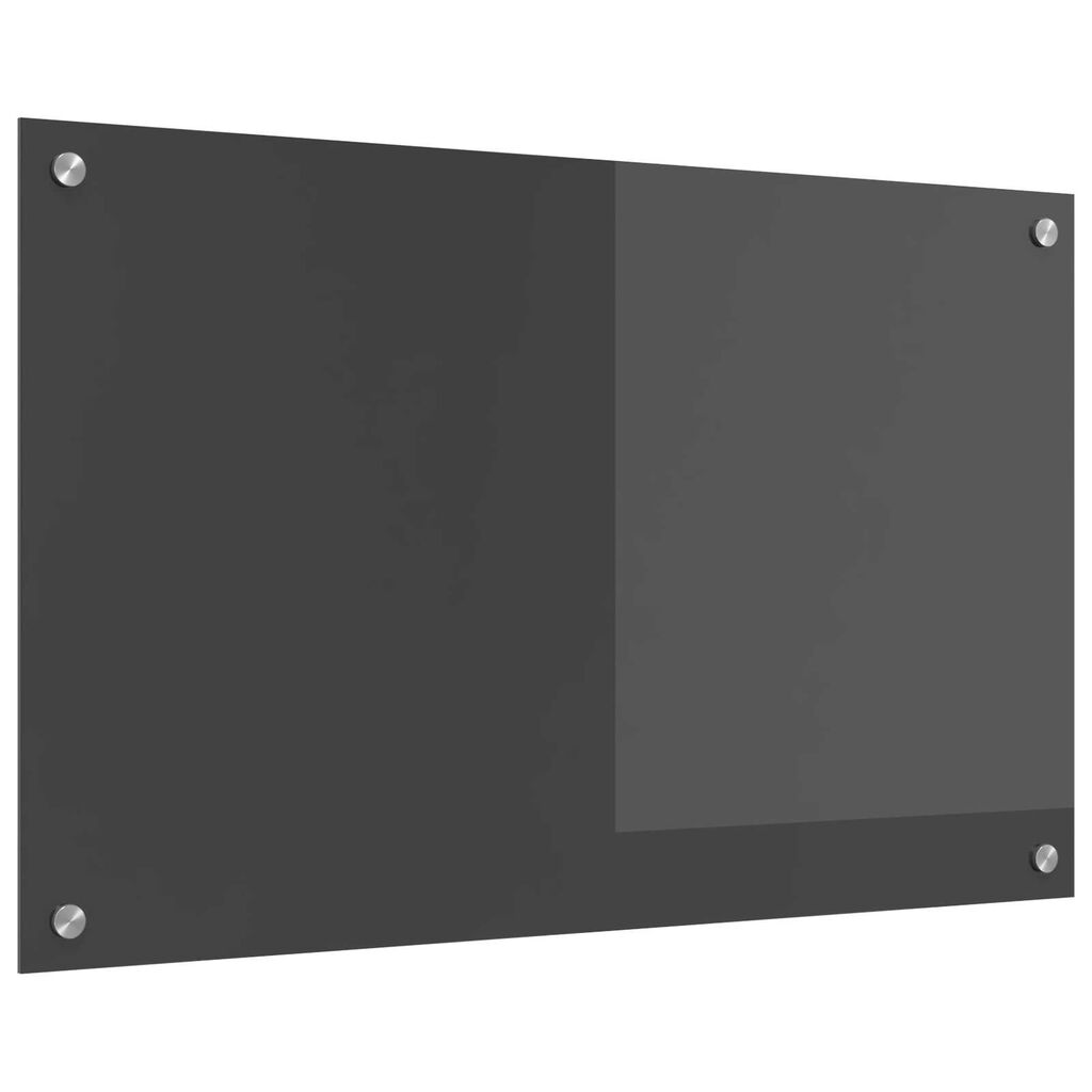 vidaXL Σκούρο Γκρι Πίνακας Κουζίνας 80x50x0.6 εκ Σκληρυμένο Γυαλί