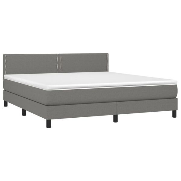 vidaXL &Kappa;&rho;&epsilon;&beta;ά&tau;&iota; Boxspring &mu;&epsilon; &Sigma;&tau;&rho;ώ&mu;&alpha; &Sigma;&kappa;&omicron;ύ&rho;&omicron; &Gamma;&kappa;&rho;&iota; 160x200 &epsilon;&kappa; &Upsilon;&phi;&alpha;&sigma;&mu;ά&tau;&iota;&nu;&omicron;