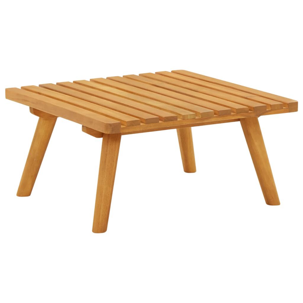 vidaXL Υποπόδιο Κήπου 60x60x29 εκ. από Μασίφ Ξύλο Ακακίας με Μαξιλάρι