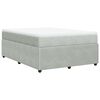 vidaXL Κρεβάτι Boxspring με Στρώμα Ανοιχτό Γκρι 140x190 εκ. Βελούδινο