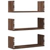 vidaXL Ραφιέρες Τοίχου 3 τεμ. Καφέ Δρυς 58x18x18εκ. Επεξεργασμένο Ξύλο