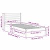 vidaXL Σκελετός Κρεβατιού Λευκό 80 x 220 cm Μασίφ ξύλο πεύκου