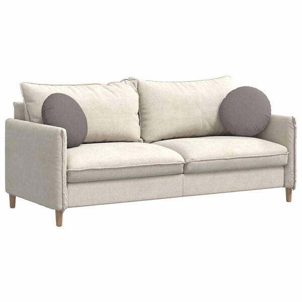 vidaXL Μαξιλάρια καθισμάτων 2 pcs Taupe Ø40 x 13 εκ ύφασμα