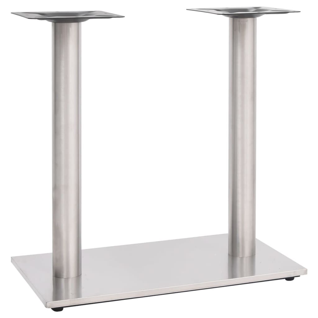 vidaXL Πόδι Τραπεζιού Bistro Ασημί 70x40x72 εκ. από Ανοξείδωτο Ατσάλι