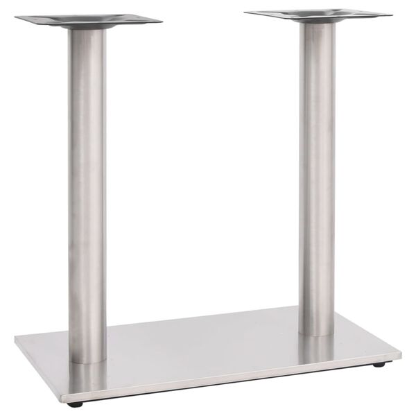 vidaXL Πόδι Τραπεζιού Bistro Ασημί 70x40x72 εκ. από Ανοξείδωτο Ατσάλι