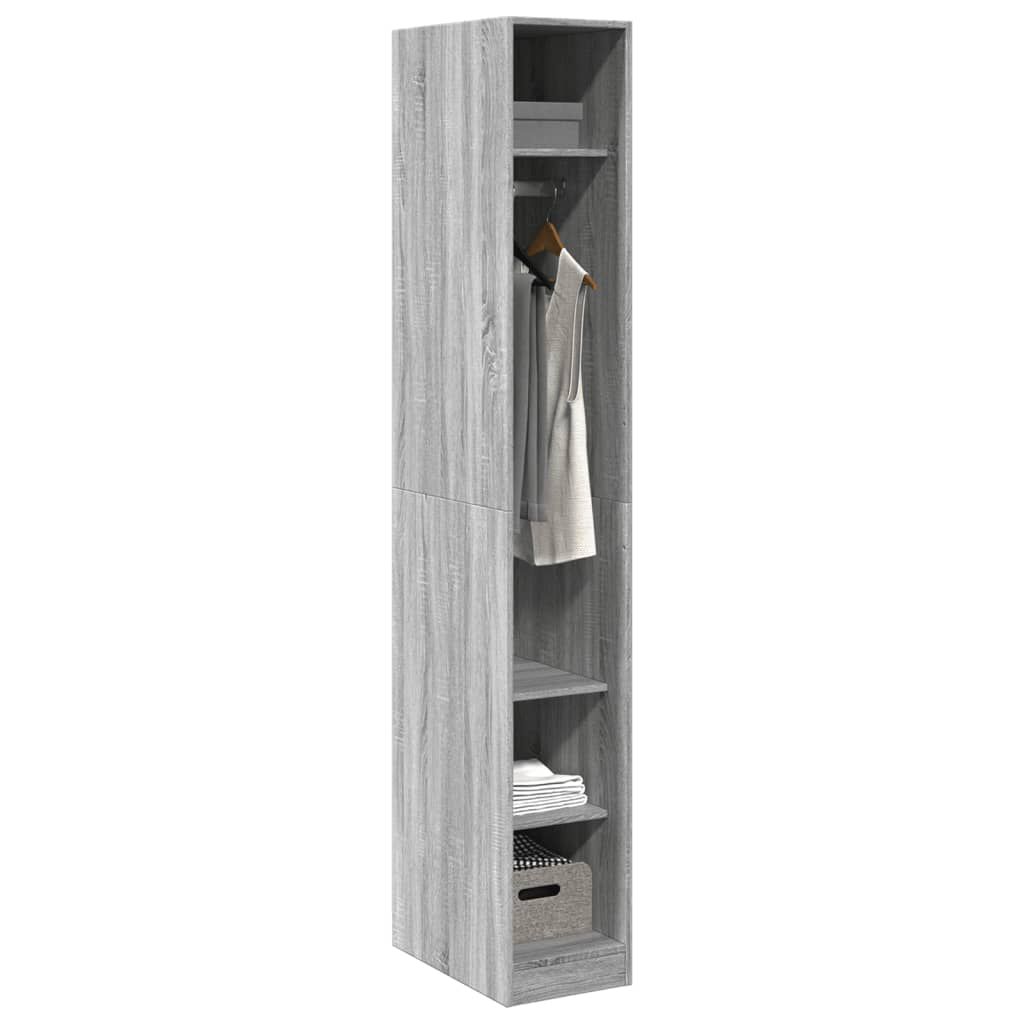 vidaXL Ντουλάπα Γκρι Sonoma 30x50x200 εκ. από Επεξεργασμένο Ξύλο