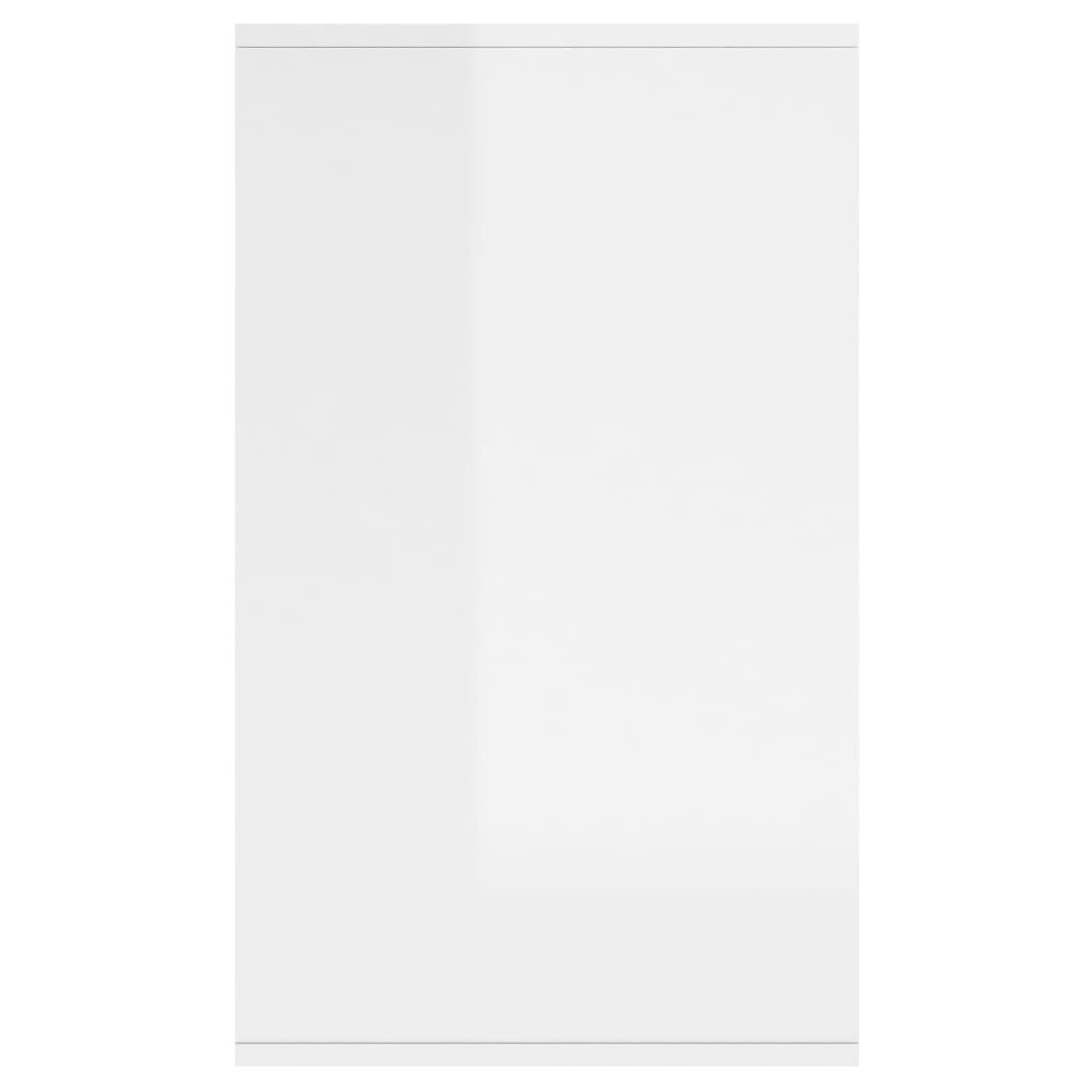 vidaXL Ραφιέρα Γυαλιστερή Λευκή 135x41x75 εκ. από Επεξεργ. Ξύλο