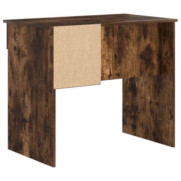 vidaXL Γραφείο με αποθήκευση Καπνιστού δρυ 90x49.5x75 εκ. Επεξεργασμένο ξύλο