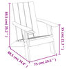 vidaXL Καρέκλα Κήπου Adirondack Αν. Καφέ 75x88,5x89,5 εκ. Πολυπρ/λένιο