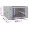 vidaXL Ντουλάπα δικτύου με αποθήκευση Γκρι 53 x 60 x 30 εκ Ατσάλι