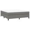 vidaXL Κρεβάτι Boxspring με Στρώμα Σκούρο Γκρι 160x200 εκ Υφασμάτινο