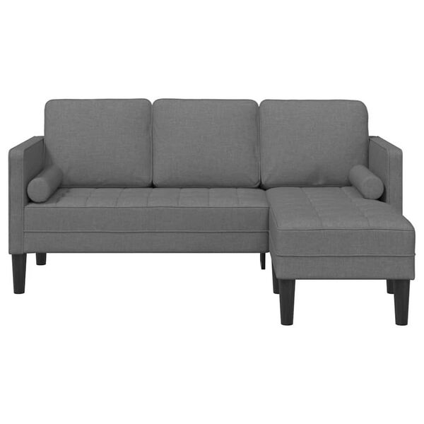 vidaXL Σετ Καναπέ Σκούρο Γκρι 173 x 131 x 67 εκ ύφασμα