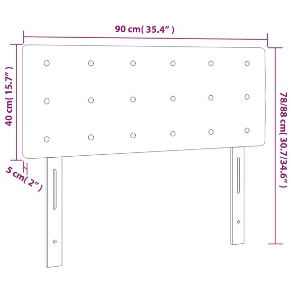 vidaXL Κεφαλάρι Κρεβατιού Σκούρο Πράσινο 90x5x78/88 εκ. Βελούδινο