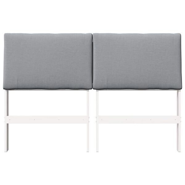 vidaXL Ταπετσαρισμένο κεφαλάρι Ανοιχτό γκρι 150 cm