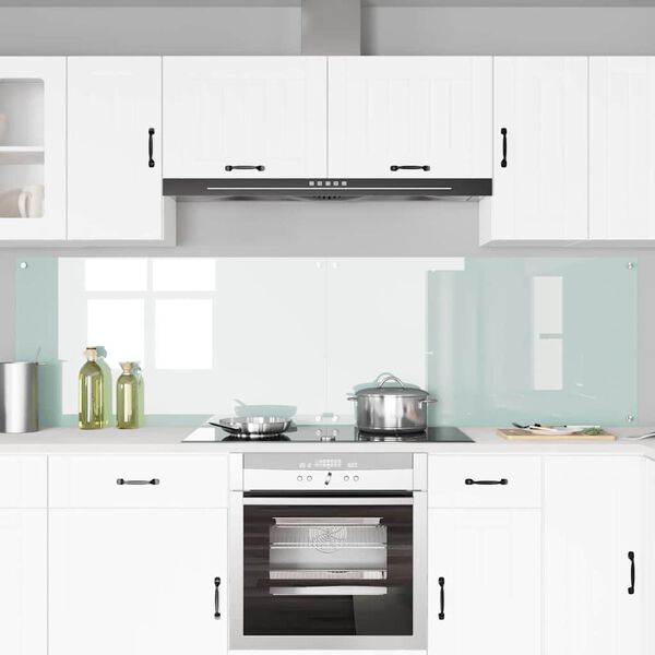 vidaXL Πίσω Πάνελ Κουζίνας 2 pcs Λευκό 110 x 60 cm σκληρυμένο γυαλί