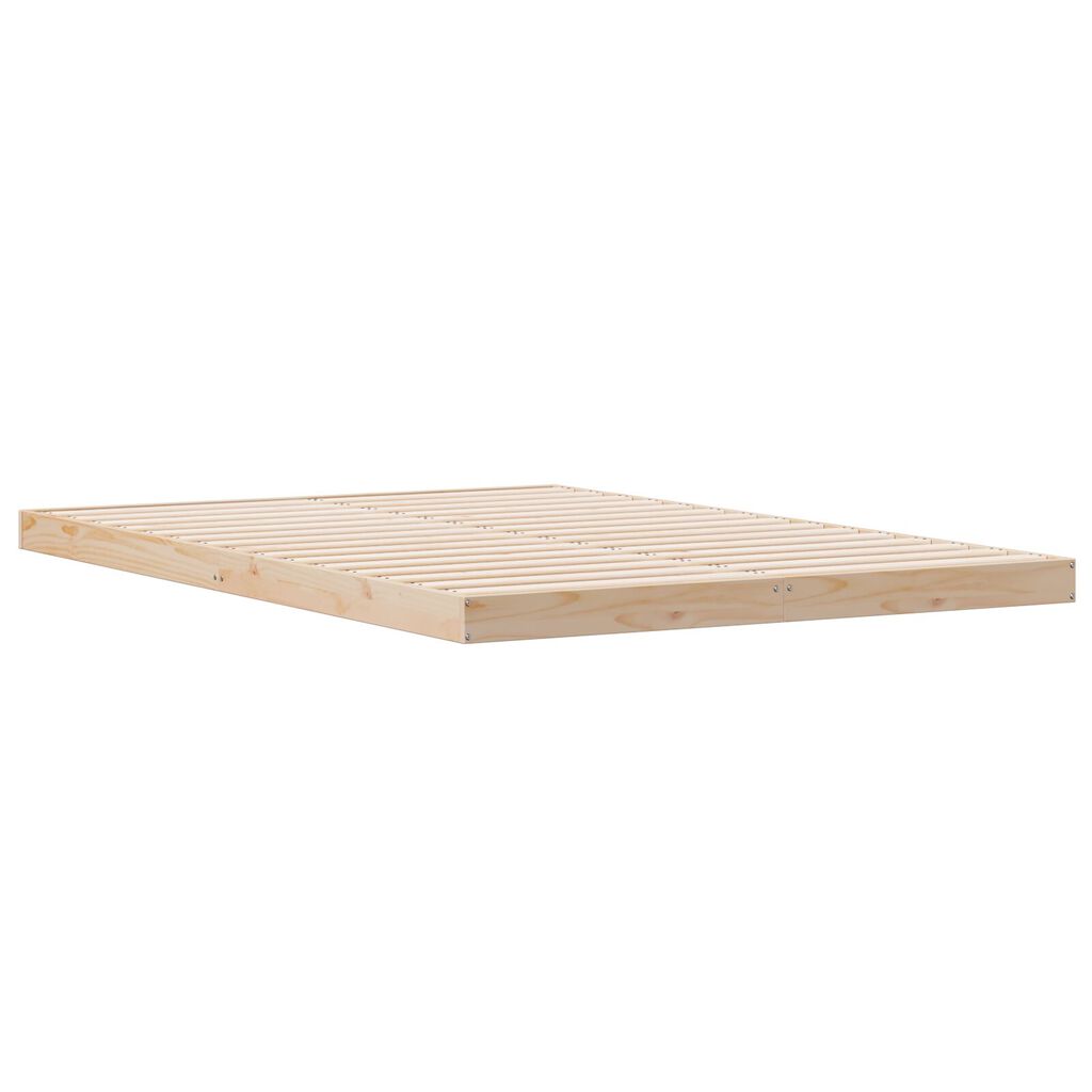 vidaXL Κρεβάτι με Σκελετό Λευκό 160x220 εκ. Σολοί ξύλου πεύκου