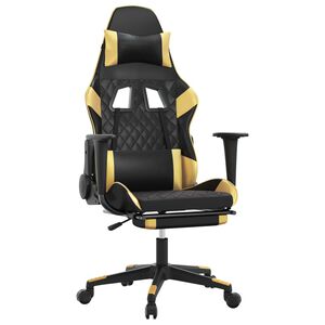 vidaXL &Kappa;&alpha;&rho;έ&kappa;&lambda;&alpha; Gaming &Mu;&alpha;&sigma;ά&zeta; &Upsilon;&pi;&omicron;&pi;ό&delta;&iota;&omicron; &Mu;&alpha;ύ&rho;&omicron;/&Chi;&rho;&upsilon;&sigma;ό &alpha;&pi;ό &Sigma;&upsilon;&nu;&theta;&epsilon;&tau;&iota;&kappa;ό &Delta;έ&rho;&mu;&alpha;