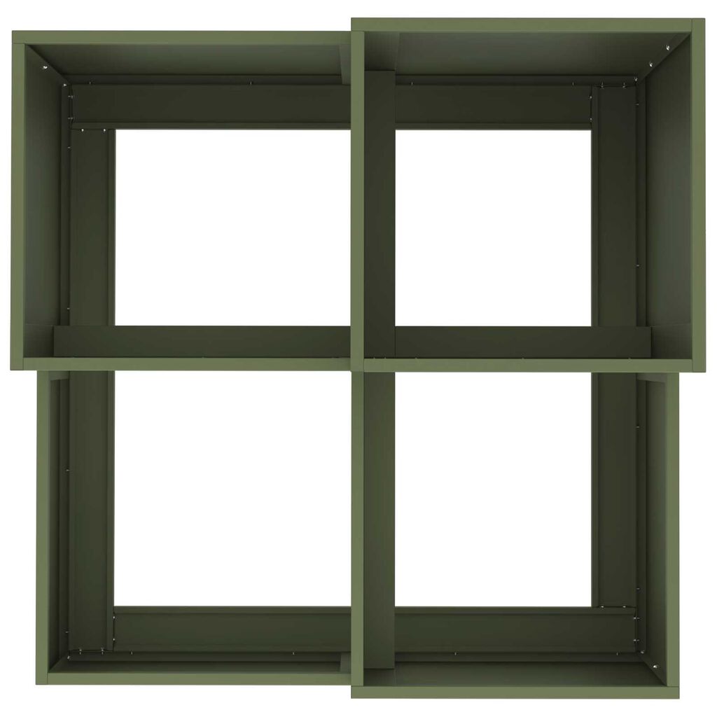 vidaXL Γλάστρα Κήπου 100x100x60 εκ Ελιά Σ钢