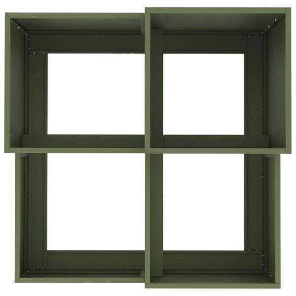 vidaXL Γλάστρα Κήπου 100x100x60 εκ Ελιά Σ钢