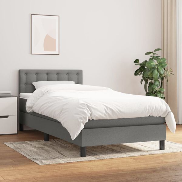 vidaXL &Kappa;&rho;&epsilon;&beta;ά&tau;&iota; Boxspring &mu;&epsilon; &Sigma;&tau;&rho;ώ&mu;&alpha; &Sigma;&kappa;&omicron;ύ&rho;&omicron; &Gamma;&kappa;&rho;&iota; 100x200 &epsilon;&kappa;. &Upsilon;&phi;&alpha;&sigma;&mu;ά&tau;&iota;&nu;&omicron;