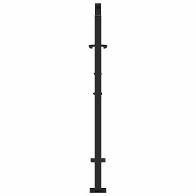 vidaXL Πύλη κήπου Μαύρη 105x106 cm Ατσάλινη φλόγα σχεδιασμού