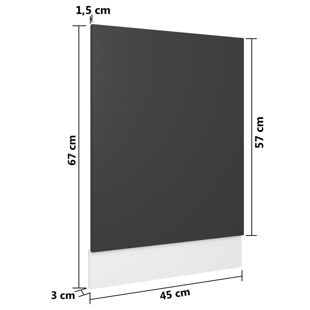 vidaXL Πρόσοψη Πλυντηρίου Πιάτων Lyon Γκρι 45 x 3 x 67εκ. από