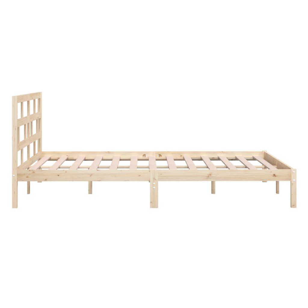 vidaXL Πλαίσιο Κρεβατιού 180 x 200 εκ. Μασίφ Ξύλο Super King Size