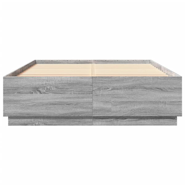 vidaXL Πλαίσιο Κρεβατιού Γκρι Sonoma 150x200 εκ. Επεξεργασμένο Ξύλο