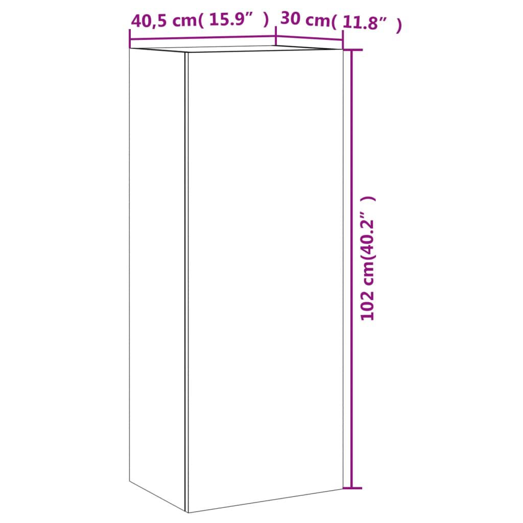 vidaXL Έπιπλο Τοίχου Τηλεόρασης Λευκό 40,5x30x102 εκ. από Επεξ. Ξύλο
