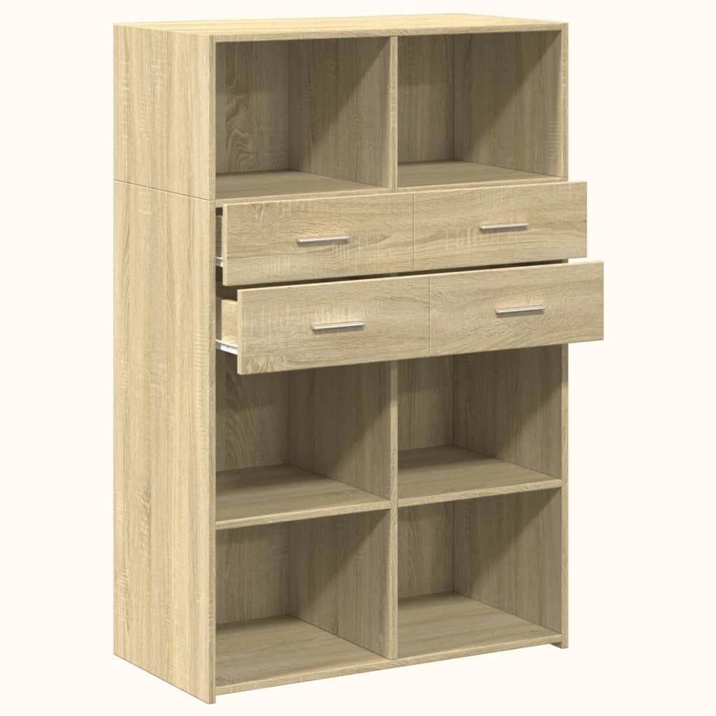vidaXL Ντουλάπι Sonoma Δρυς 80x42,5x124 εκ. από Επεξεργασμένο Ξύλο
