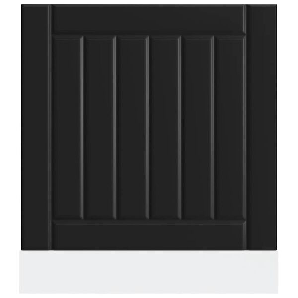 vidaXL Πίνακας πλυντηρίου πιάτων "Lucca" Μαύρο μηχανουργικό ξύλο