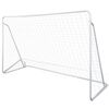 vidaXL Σετ Τέρμα Ποδοσφαίρου με Δίχτυ 240 x 90 x 150 εκ. από Ατσάλι