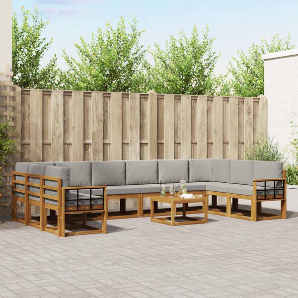 vidaXL &Sigma;&epsilon;&iota;&rho;ά &Kappa;&alpha;&nu;&alpha;&pi;έ &Epsilon;&xi;&omega;&tau;&epsilon;&rho;&iota;&kappa;&omicron;ύ 11 pcs &Phi;&upsilon;&sigma;&iota;&kappa;ό &kappa;&alpha;&iota; &Alpha;&nu;&omicron;&iota;&chi;&tau;ό &Gamma;&kappa;&rho;&iota;