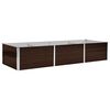 vidaXL Ζαρντινιέρα Υπερυψωμένη Καφέ 240x80x45 εκ. Γαλβανισμ. Χάλυβας