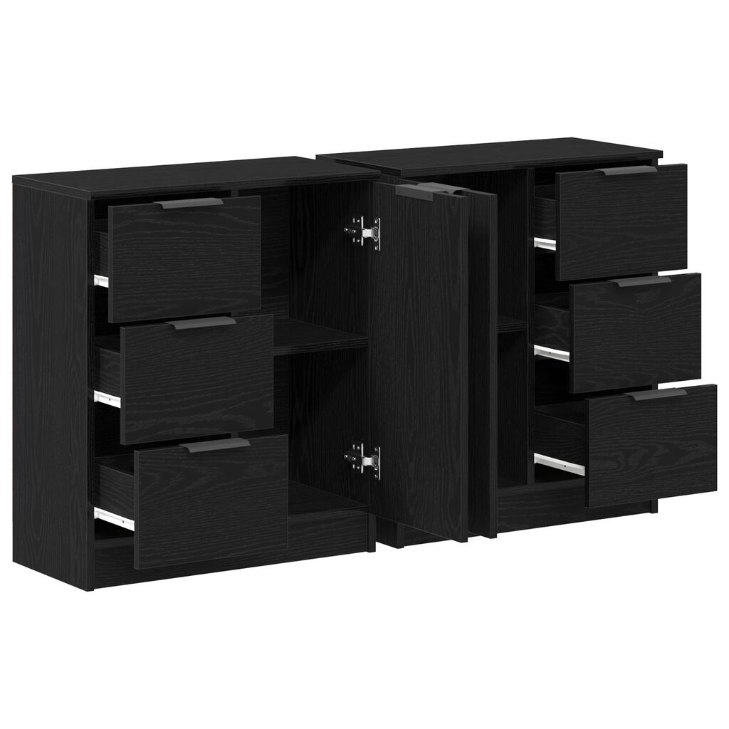 vidaXL Μπουφές Μαύρη Οξυά 180 x 30 x 70 εκ Επεξεργασμένο ξύλο