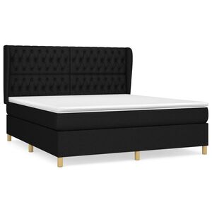 vidaXL &Kappa;&rho;&epsilon;&beta;ά&tau;&iota; Boxspring &mu;&epsilon; &Sigma;&tau;&rho;ώ&mu;&alpha; &Mu;&alpha;ύ&rho;&omicron; 180x200 &epsilon;&kappa;. &Upsilon;&phi;&alpha;&sigma;&mu;ά&tau;&iota;&nu;&omicron;
