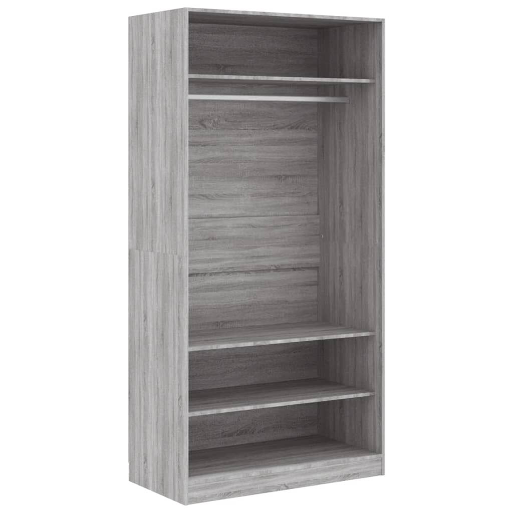 vidaXL Ντουλάπα Γκρι Sonoma 100 x 50 x 200 εκ. από Επεξεργασμένο Ξύλο