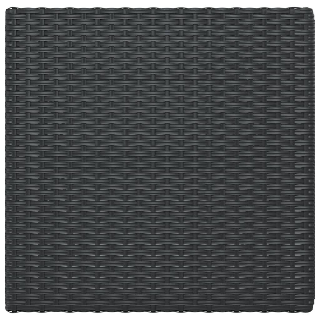 vidaXL Τραπέζι Bistro Πτυσσόμενο Μαύρο 55x54x71 εκ. Συνθετικό Ρατάν