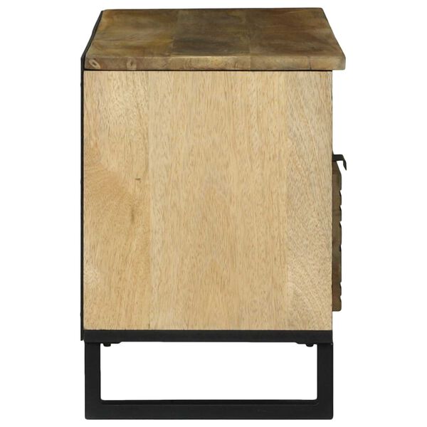 vidaXL Ντουλάπα τηλεόρασης - 100 x 33.5 x 46 εκ., φτιαγμένη από μασίφ ξύλο μάνγκο.