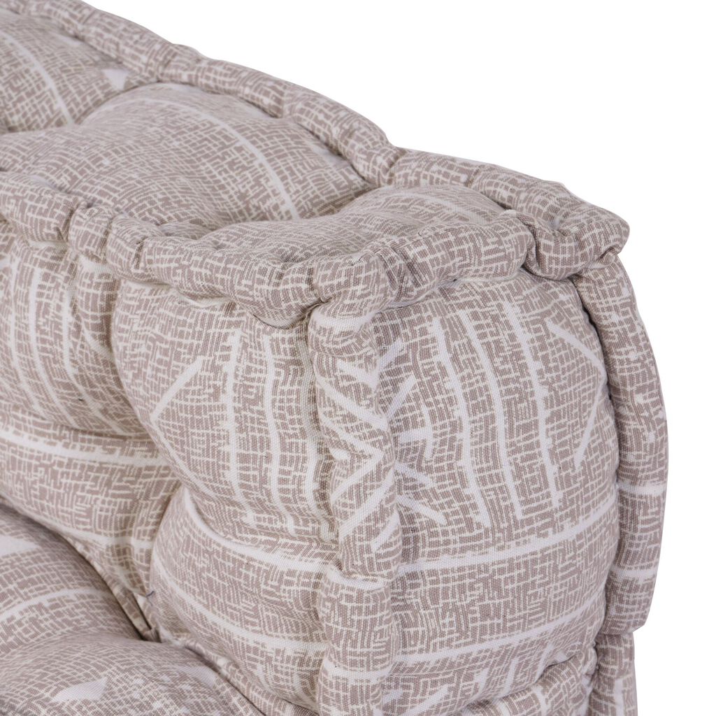 vidaXL Modular Pouffe Ανοιχτό Καφέ 70x70x54 Ύφασμα