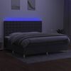 vidaXL &Kappa;&rho;&epsilon;&beta;ά&tau;&iota; Boxspring &mu;&epsilon; &Sigma;&tau;&rho;ώ&mu;&alpha; & LED &Sigma;&kappa;.&Gamma;&kappa;&rho;&iota; 200x200&epsilon;&kappa;. &Upsilon;&phi;&alpha;&sigma;&mu;ά&tau;&iota;&nu;&omicron;