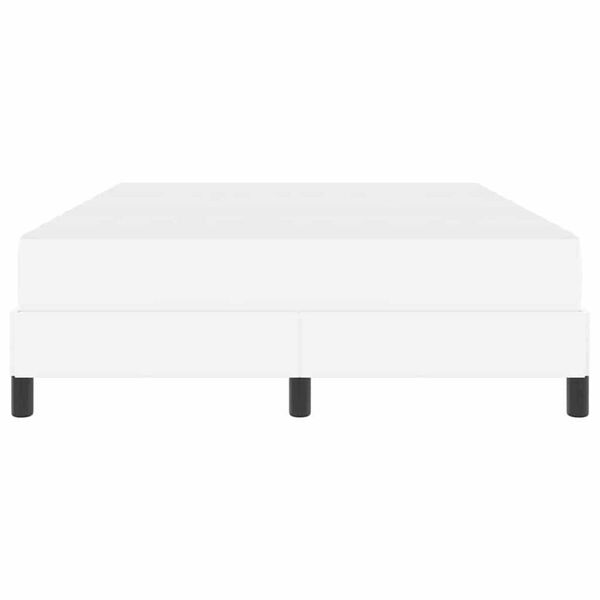 vidaXL Κρεβάτι με στρώμα Καθαρό Λευκό 160 x 200 cm Τεχνητό δέρμα
