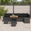 vidaXL Σετ Καναπέ Κήπου 9 pcs Μαύρο συνθετικό ρατάν
